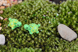 XBJ177 Mini 8pcs Green little turtle decoration supplies moss micro landscape deco  Garden deco Creative handicrafts