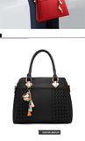 Fashion Women Handbags Tassel PU Leather Totes Bag Top-handle Embroidery Crossbody Bag Shoulder Bag Lady Simple Style Hand Bags