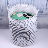Folding Laundry Storage Basket for Toys Geometry Storage Barrel Standing Clothing Storage Bucket Laundry Organizer Holder Pouch