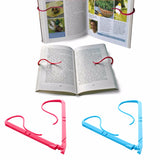 1pc Books Stand Portable Hands Free Book Holder Folding Stand Holds Pages Open Clip Fixed Clamp