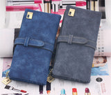 New Fashion Elegant Women Wallets Drawstring Nubuck Zipper Luxury Brand Famous Designer Card Wallet Women Purse PU Wallet Female