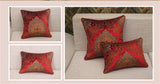 BZ193 Red elegant European velvet Engraved  fabric Cushion Cover Pillowcase Sofa/Car Cushion /Pillow  Home Textiles supplies