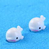 XBJ040 Artificial White Dolphin fairy garden mini gnomes moss terrariums resin crafts figurines for garden decoration