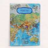 New World Trip Map Travel Passport Covers for Men , PVC Leather ID Card Bag Passport holder Passport Wallets 14*10cm