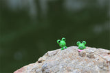 XBJ049 Mini Artificial Frog 2Pcs  Decoration Accessories Fairy Garden Miniatures DIY Craft Micro Landscaping Decor for Garden