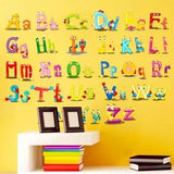 26 A English Alphabet Wall Stickers Cute Cartoon Infants Children's Room Kindergarten Decorative Stickers Wallpaper Removable