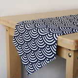 HELLOYOUNG Japan Style Fan Pattern Cotton Linen Table Runner Geometric Tablecloths Home Restaurant Banquet Party Decor 3 Size