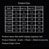 Clear/Transparent Nail Polish Rack Multi layers Cosmetic Varnish Display Stand Holder Manicure Tool Organizer Storage Shelf