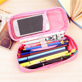 Korean Style Candy Color Brief Canvas Pencil Case Multifunction Stationery Storage Organizer Bag School Supply