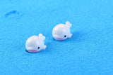 XBJ040 Artificial White Dolphin fairy garden mini gnomes moss terrariums resin crafts figurines for garden decoration
