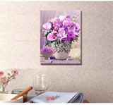 DIY Full Diamond Embroidery European-style flower vase Round Diamond Painting Cross Stitch Kit Diamond Mosaic Home Decor