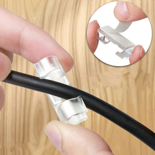 20pcs Wire Storage Clips Buckle Management Organizer Securing Cable Clamp Cable Housing Data Line Finishing Tool Fixed decor