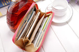 women long clutch Wallets female Fashion PU Leather Bowknot coin bag phone purses Famous designer lady cards holder wallet