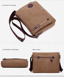 Canvas Leather Crossbody Bag Men Military Army Vintage Bags Shoulder Bag Casual Travel school Bags For Teenagers sac a dos bolsa