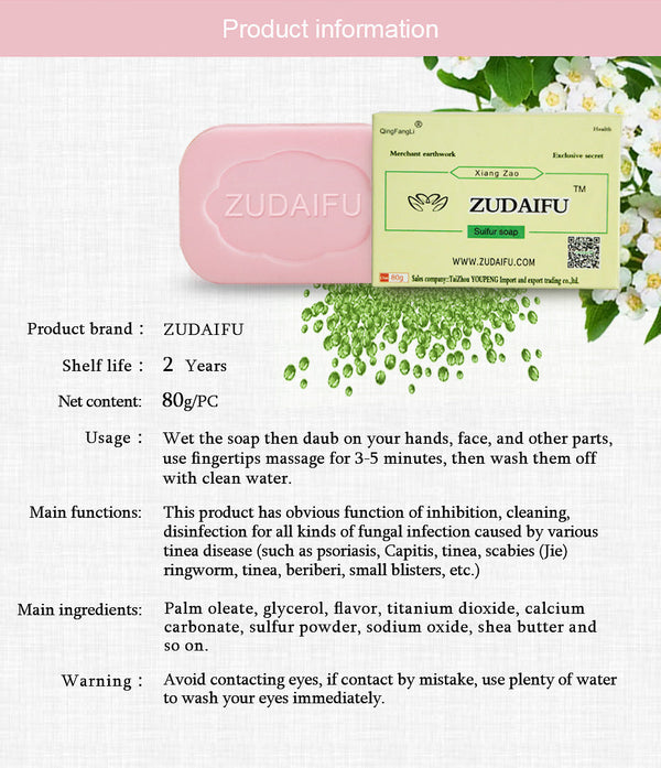 Sulfur Soap Skin Conditions Acne Psoriasis Seborrhea Eczema Anti Fungus Bath Cream Skin Care Cream Antibacterial