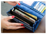 Fashion Retro Matte Stitching leather Wallet Women Long Purse Clutch Women Casual Hasp Dollar Price Wallet Handbag carteira