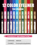 Menow Brand 12 Colors/Set Eyeliner Lip Pencil Waterproof Eye shadow Make up kit Cosmetic 3-in-one Eyes Makeup maquiagem 5471