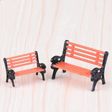 XBJ041 Park bench 1 pc child seat recliner moss micro landscape ornaments and more meat and more meat jewelry Creative Decorat