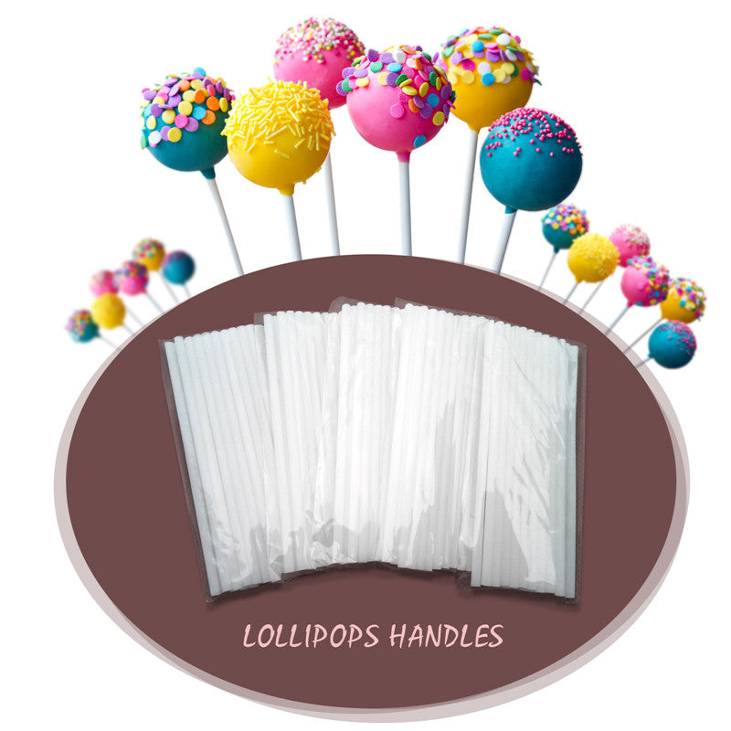 DIY 100Pcs 100mm Pop Sucker Sticks Cake Plastic Lolly Lollipop Candy Chocolate  Modelling Mould Mold Main image