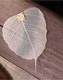 1pcs Pure Bodhi Leaf Tea Filter Creative Personality Bookmarks Adornment Metope Hollow Out The Leaves Personality Filter Q $
