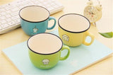 Creative Candy Color Ceramic Mug Coffee Milk Breakfast Cup Cute Porcelain Tea Mugs 250ml Novetly Gifts