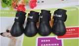 CW008 Waterproof Dog's Shoes, 4pcs/set Colorful Pet Shoes, Lovely Portable Pet Boots Anti Slip Skid Rain Shoes Size S M L