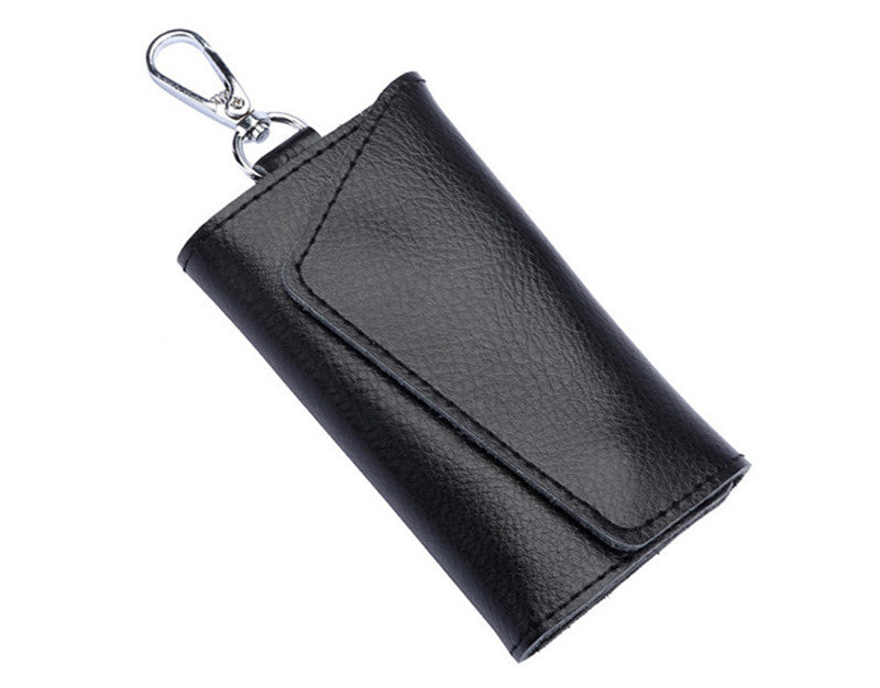 Key Wallet Womens Genuine Leather Car Key Case Holder Zipper