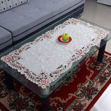 BZ320 European Luxury Polyester Embroidery Floral Tablecloth Hotel Home Wedding Party Lace Edge Table Cover Decorative Hot Sale