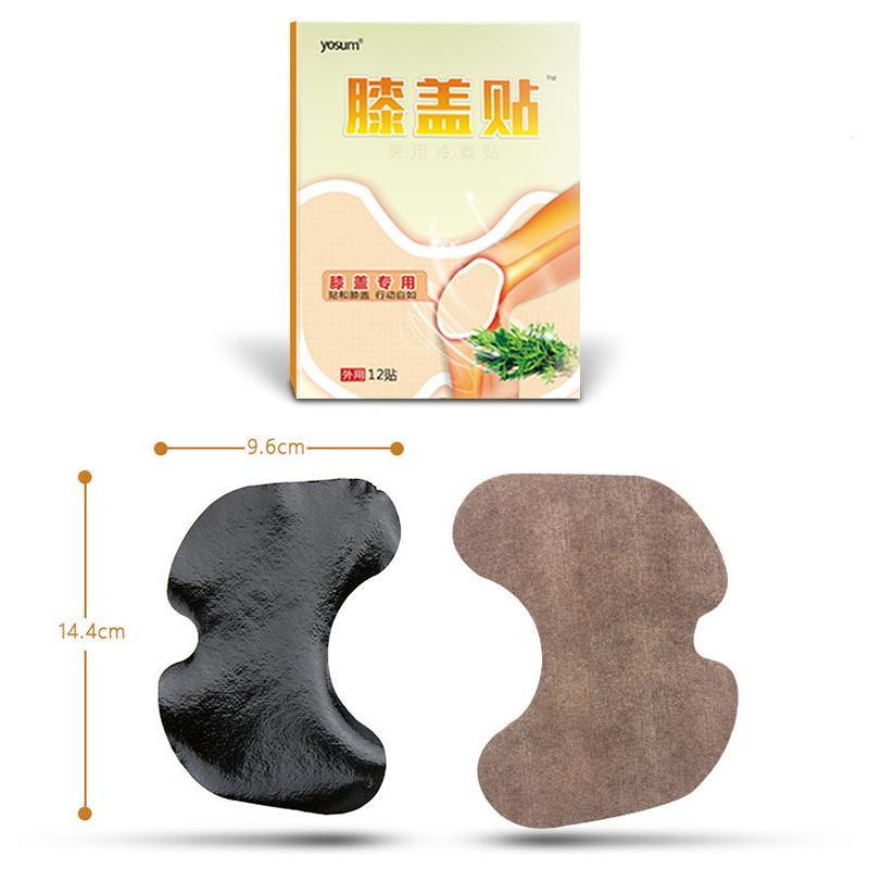 Chinese Herbal Plaster Medical Moxa Knee Patch Joint Pain Relieving Muscle Body Rheumatoid Arthritis Pain Relief Care 12pcs Main image