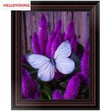 DIY 5D Partial Diamond Embroidery Picking pollen Round Diamond Painting Cross Stitch Kits Diamond Mosaic Home Decoration