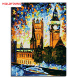 Romantic bus DIY Handpainted Oil Painting Digital Painting by numbers oil paintings chinese scroll paintings Home Decoration