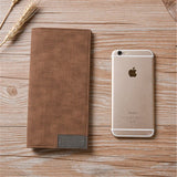 Fashion buttons ultra-thin young High quality PU clutch leather Multi-functional soft leather men's wallet