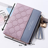 Tassels Zipper&Hasp Women Wallet For Coin Card Cash Invoice Fashion Lady Wallets Small Purse Short Solid Female Clutch Carteras