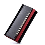 Women's Wallets Women Cowhide Leather Wallet Luxury Design Ladies Party Clutch Patent Leather Purses Long Card Holder