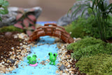 XBJ049 Mini Artificial Frog 2Pcs  Decoration Accessories Fairy Garden Miniatures DIY Craft Micro Landscaping Decor for Garden