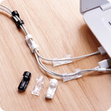 20Pcs/1 Pack Portable Cable Drop Clip Wire Cord Lead USB Charger Desk Tidy Organiser Cord Holder Organizer Holder Secure Table