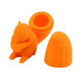 CJ048 High Quality Cute Squirrel Tea Strainer Silicone loose-leaf Tea Infuser Filter Diffuser Fun Tea Accessories