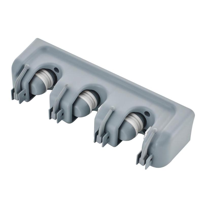 Kitchen Organizer Mop Holder 5/4/3 Position Brush Broom Hanger Storage Rack Household Mop Brush Hanger Kitchen Gadgets