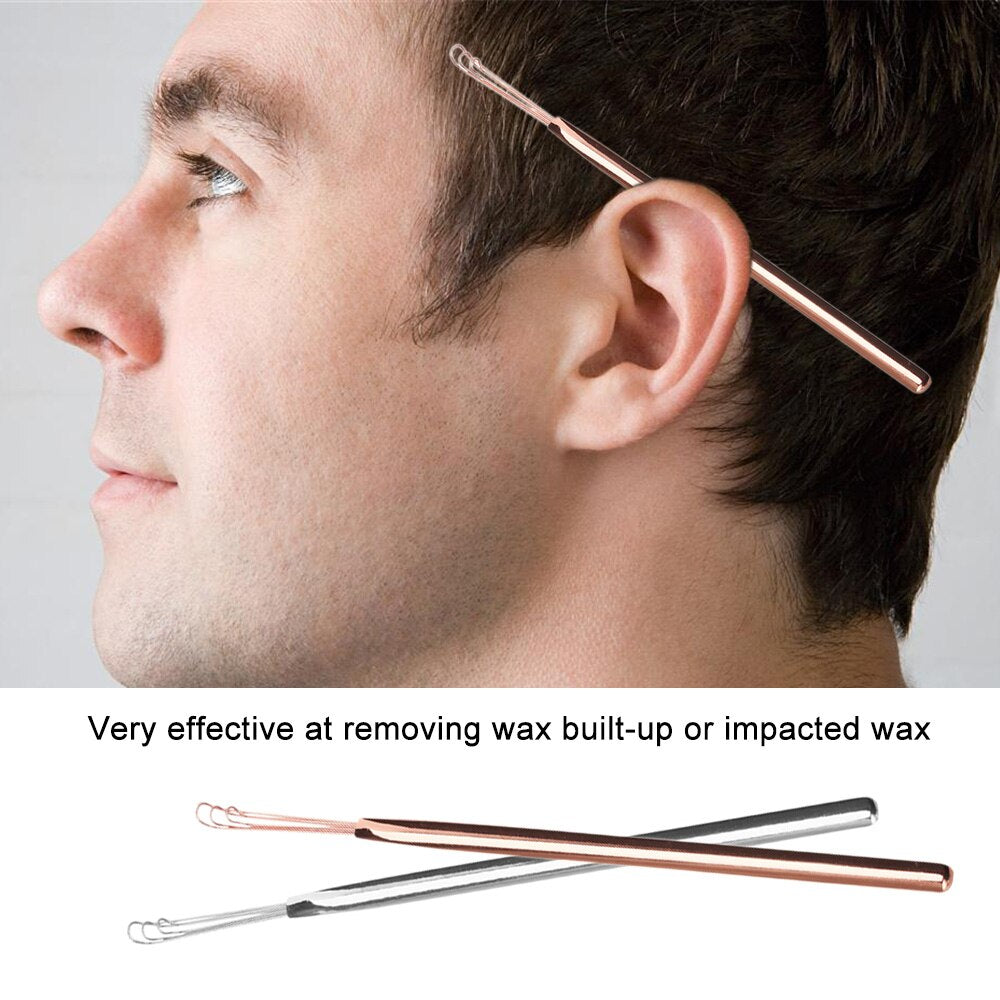 Stainless Steel Ear Pick Cleaner Portable Dig Ear Curette Tools Digging Earpick Cleaner Ear Spoon Ear Health Care Cleaning Tool Main image