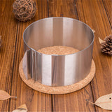 Retractable Stainless Steel 1 Pc Circle Mousse Ring Baking Tool Set Cake Mould Size Adjustable Bakeware 16-30cm