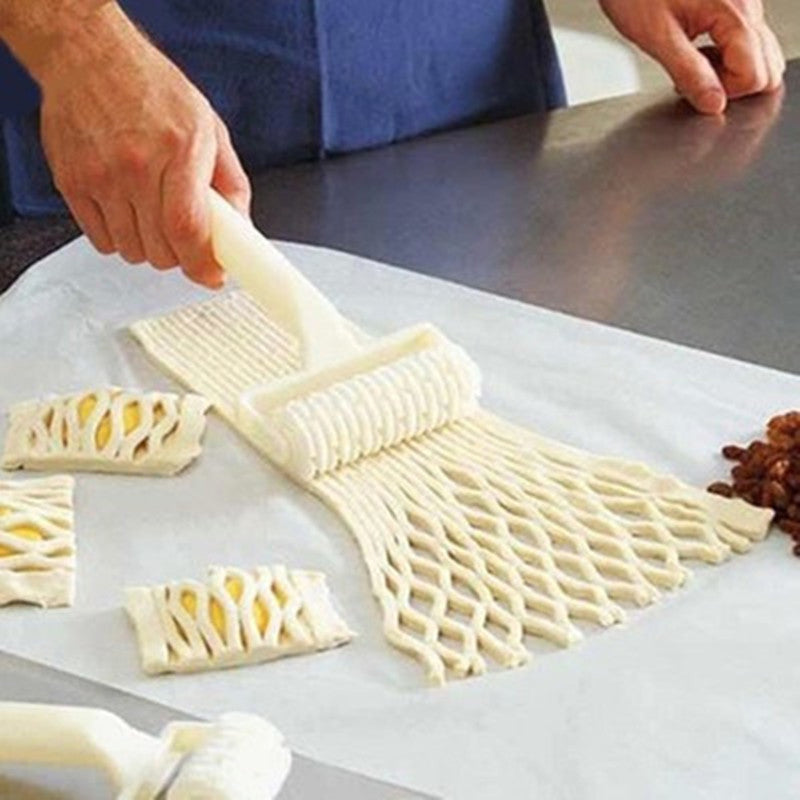 Mini Kitchen Baking Dough Bread Cookie Pie Pizza Pastry Lattice Roller Cutter Plastic Net Roller Cutter Hob Main image