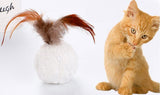 10pcs cat plush ball toy Mint Pet cat Interactive toy bird Feather Teaser with catnip Cat Toys Play Scratch Pet products