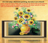 Diamond Mosaic Sunflowers 5D Round Rhinestones DIY Smiling Sunflower Diamond Painting Cross Stitch Diamond Embroidery