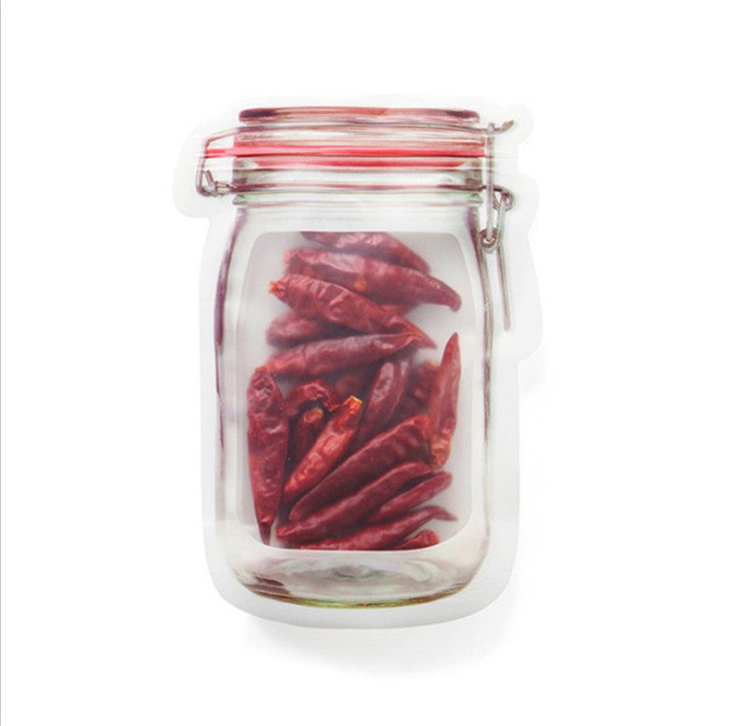 Bottle shape storage Clear Bag Plastic Baggy Grip Self Seal Resealable Reclosable Zip Lock Bag For Home Sundries Storages
