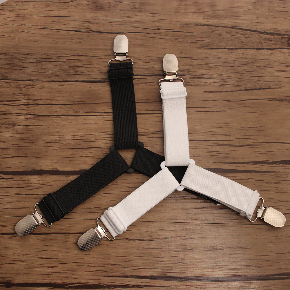 4pcs New Elastic Cover Blankets Grippers Holder Bed Sheet Clip Mattress Fasteners Fixing Slip-Resistant Belt Clip Home Living Main image