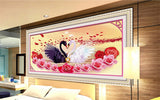 DIY 5D Diamonds Embroidery Love is better than gold Swans Round Diamond Painting Cross Stitch Diamond Mosaic Home Decor