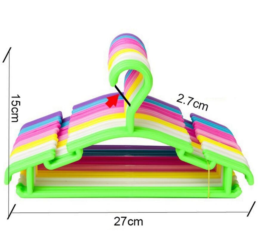 Liplasting 10Pcs/Lot Portable Clothes Hanger Kids Children Toddler Baby Clothes Coat Plastic Hangers Hook Household Secondary image
