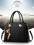 Fashion Women Handbags Tassel PU Leather Totes Bag Top-handle Embroidery Crossbody Bag Shoulder Bag Lady Simple Style Hand Bags