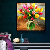 DIY Partial 5D Diamond Embroidery The tulip Round Diamond Painting Cross Stitch Kits Diamond Mosaic home Decoration