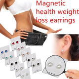 1 Pair Weight Loss Earrings Healthy Stimulating Acupoints Stud Magnetic Therapy Health Care Slimming Tool